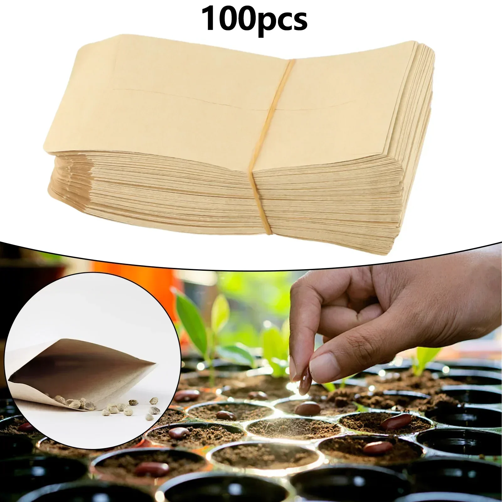 100 PCS Brown Envelopes Kraft  Paper Bags Mini Coin Packets Envelopes For Wedding Favors Birthday Favors 6*10cm