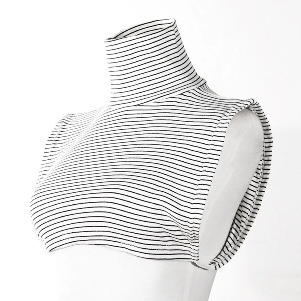 Портативная Однотонная удлиненная водолазка с имитацией воротника, съемный чехол с ложным воротником, мусульманская Модальная женская блузка с полутопом