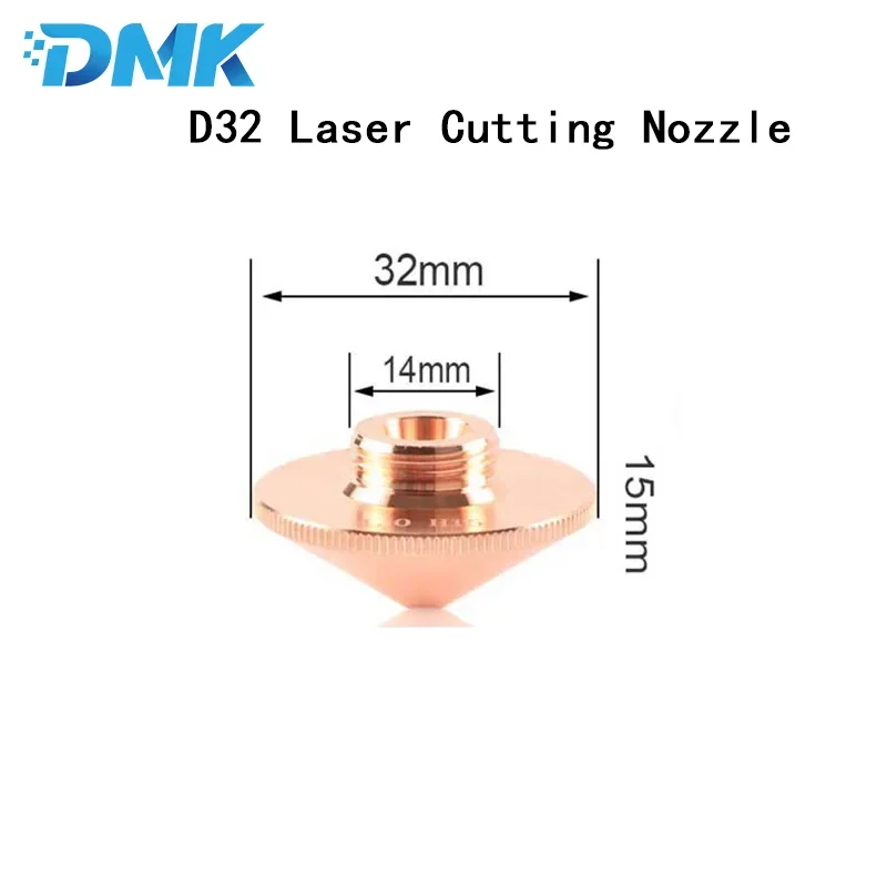 DMK Original Laser Cutting Nozzle D32 M14 H15/D28 H15 M11 Single Double Layer Copper Nozzle For Precitec/WSX/Raytools Laser Head