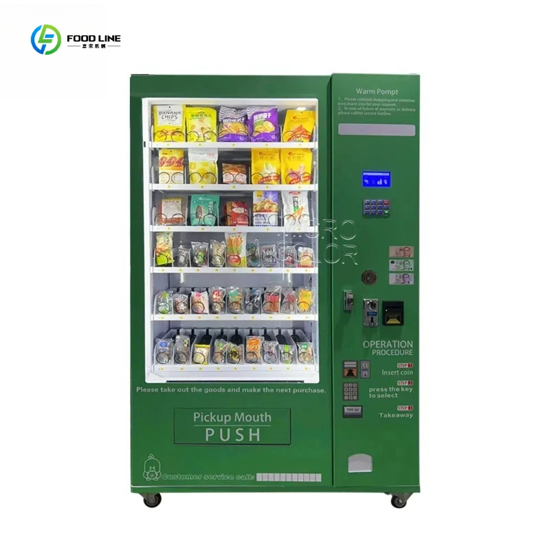 Outdoor Custom 24 hours Automatic Beverage Cold Drink and Snack Combo Vending Machine FL Customized