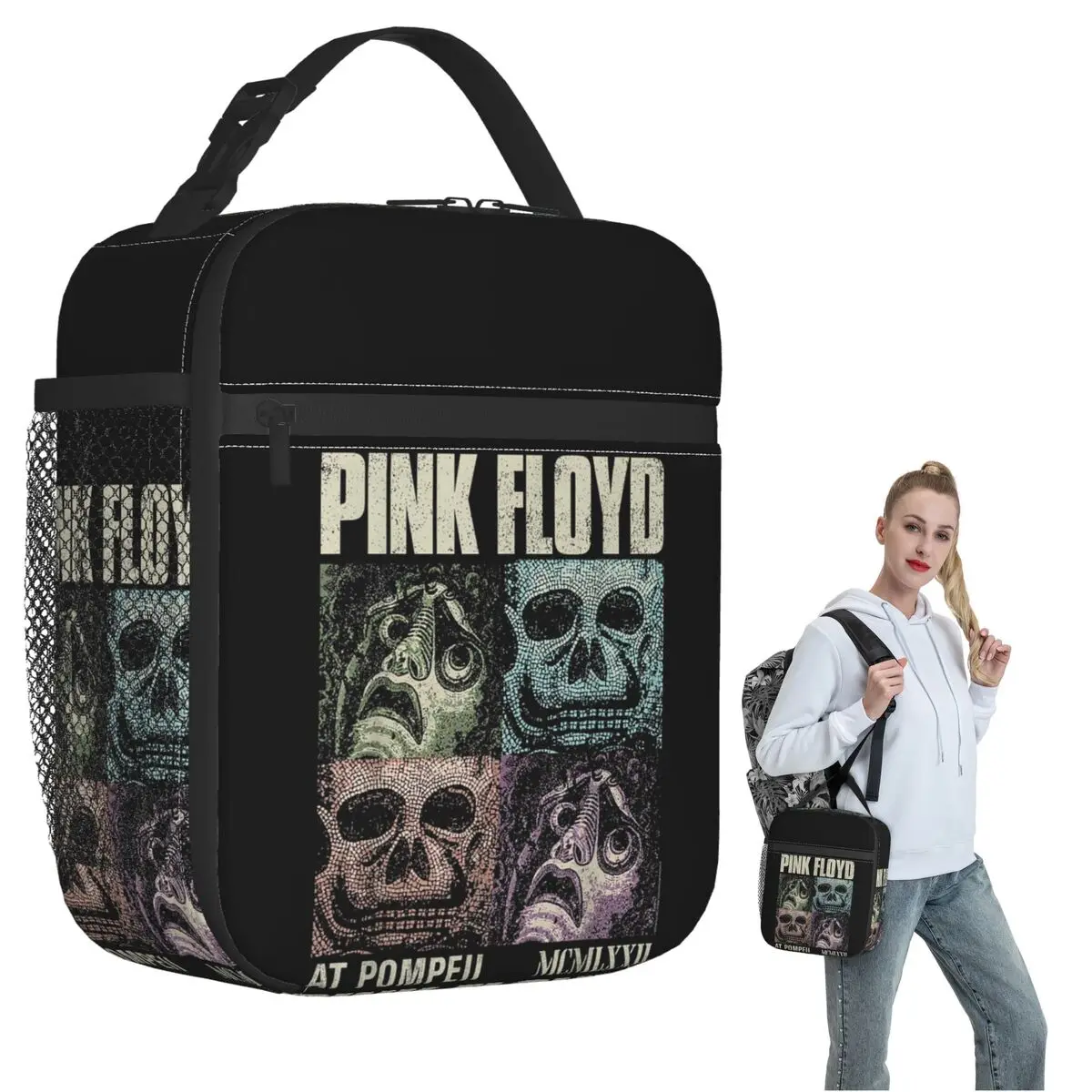 

Изолированная сумка для обеда Pink Floyd Live At Pompeii Memento Mori для женщин и детей, портативные коробки для еды, термосумка для обеда