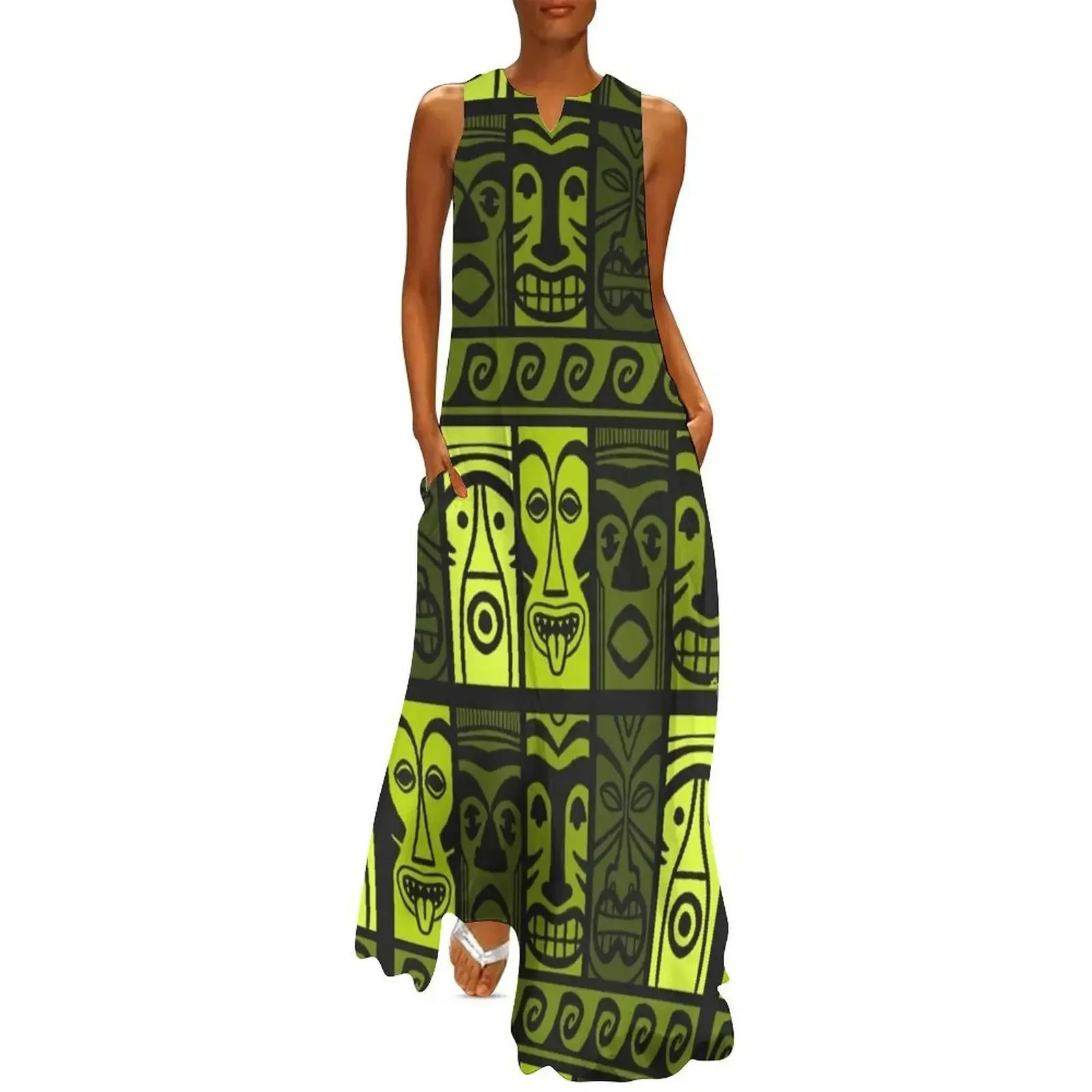 

Keen Green Tikis! Long Dress elegant women's sets Dress vintage Women's summer long dress Dance dresses