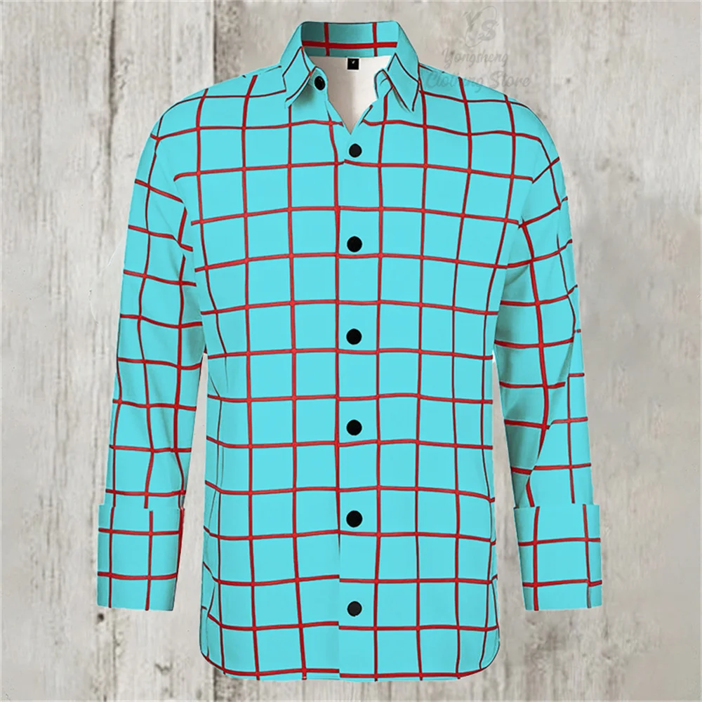 

colors men's long sleeve plaid shirts fashion casual clothing retro comfortable light and elegant men's large size tops