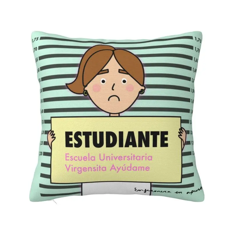 Custom Funny Cartoon Nurse Modern Throw Pillow Cover Health Care Nursing Doctors Cushion Cover