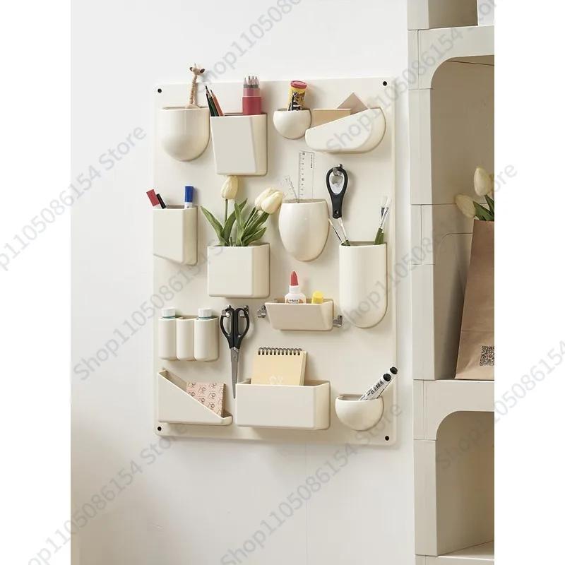 Wall hole board storage rack desktop storage pen inserted into the Nordic door wall decorative props ins wind