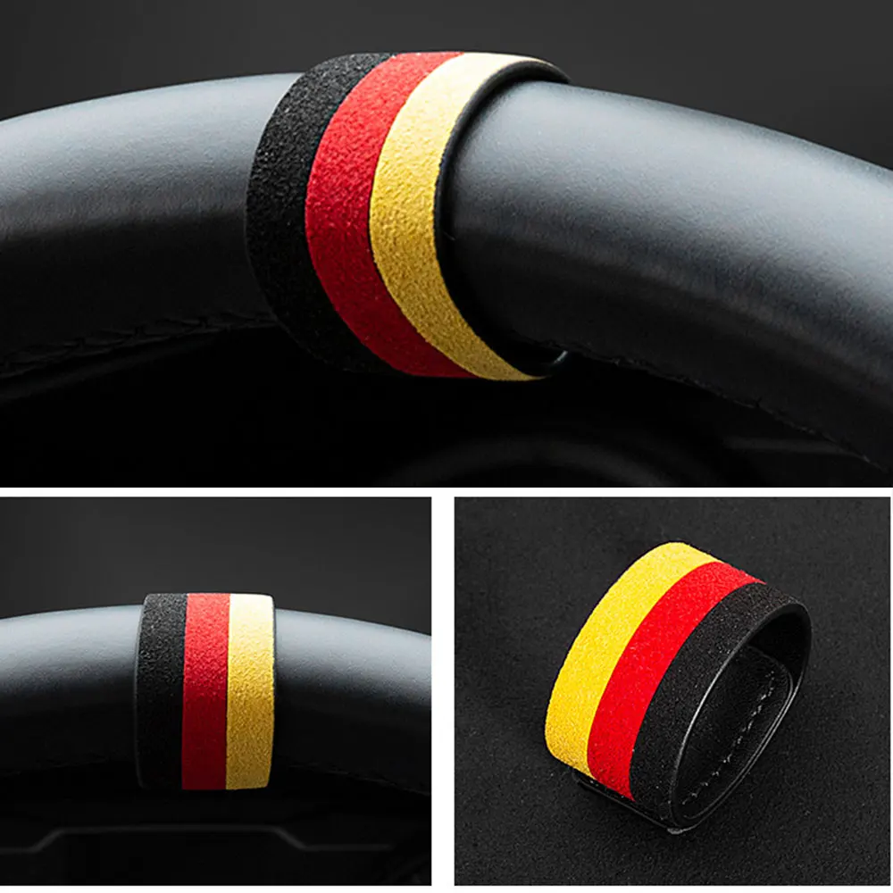 자동차 스티어링 휠 상단 마커, 테슬라 모델 Y 모델 3 X S 센터 라인, 레드 마킹, 슈퍼 스웨이드 장식 액세서리