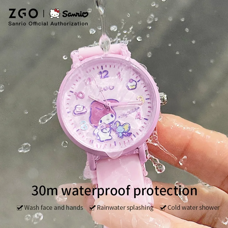 ZGO x Mymody Children\'s Watch Girl Student Pink Waterproof Cartoon Children\'s Quartz Watch 2177