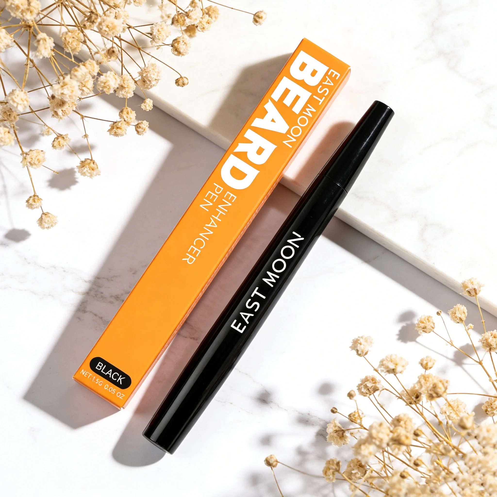 

East Moon Man Black Beard Filler Pen Improving Enhancer Lasting Shaping Coloring Moustache New Natural Color Beard Dyeing Pens