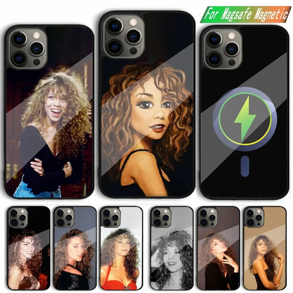 

M-Mariah Carey Singer Phone Case For iPhone 15,14,13,12,11,Plus,Pro,Max Mini Magsafe Magnetic Wireless Charging