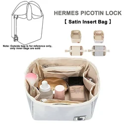 EverToner Satin Storage Organizer For Picotin Handbag Travel Makeup Insert Inner Cosmetic Pouch Shaper