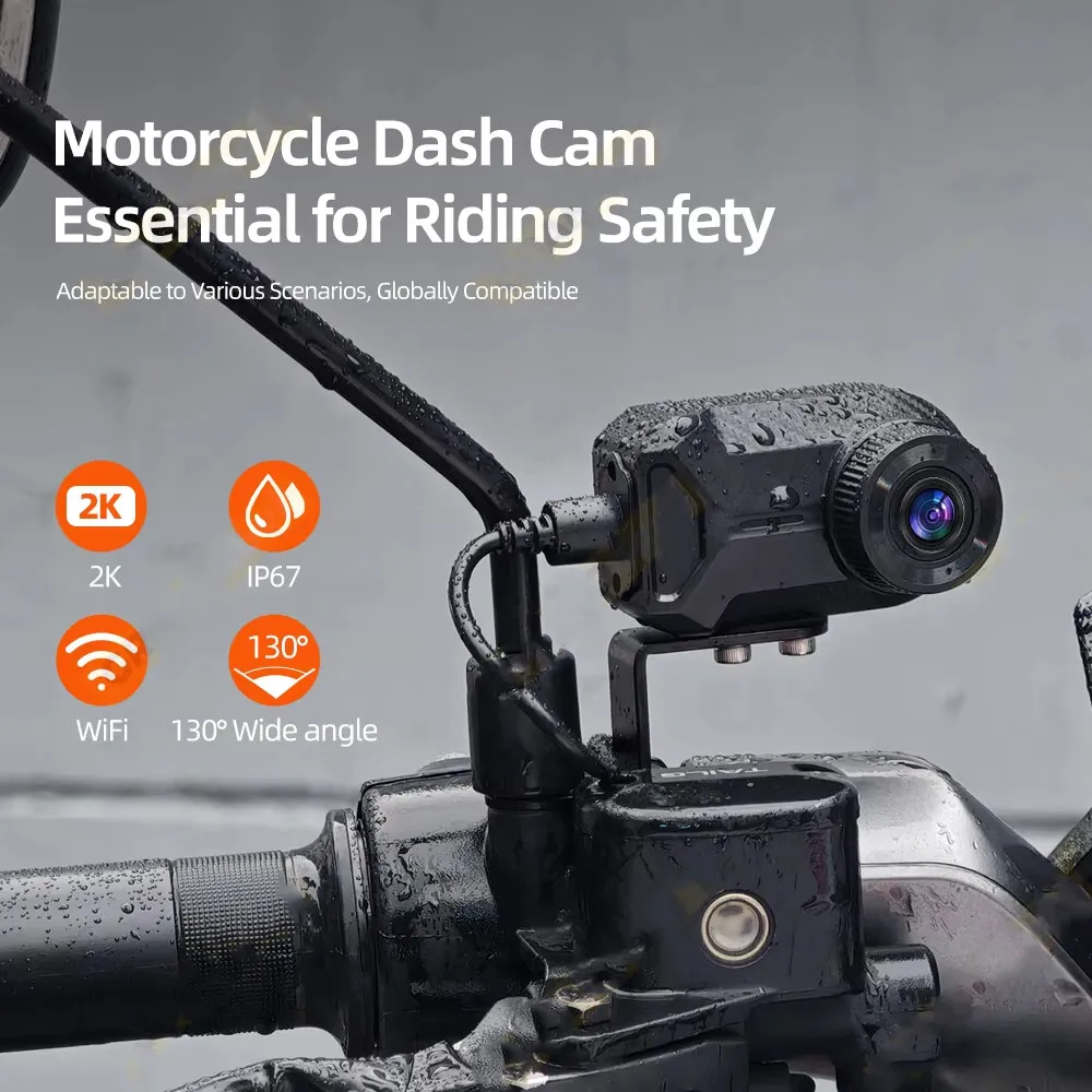 2K 30fps Motorcycle Driving Dash Cam DVR Camcorder Mountain Electric Bike Bicycle Motorcycle Helmet Camera Outdoor Black Box
