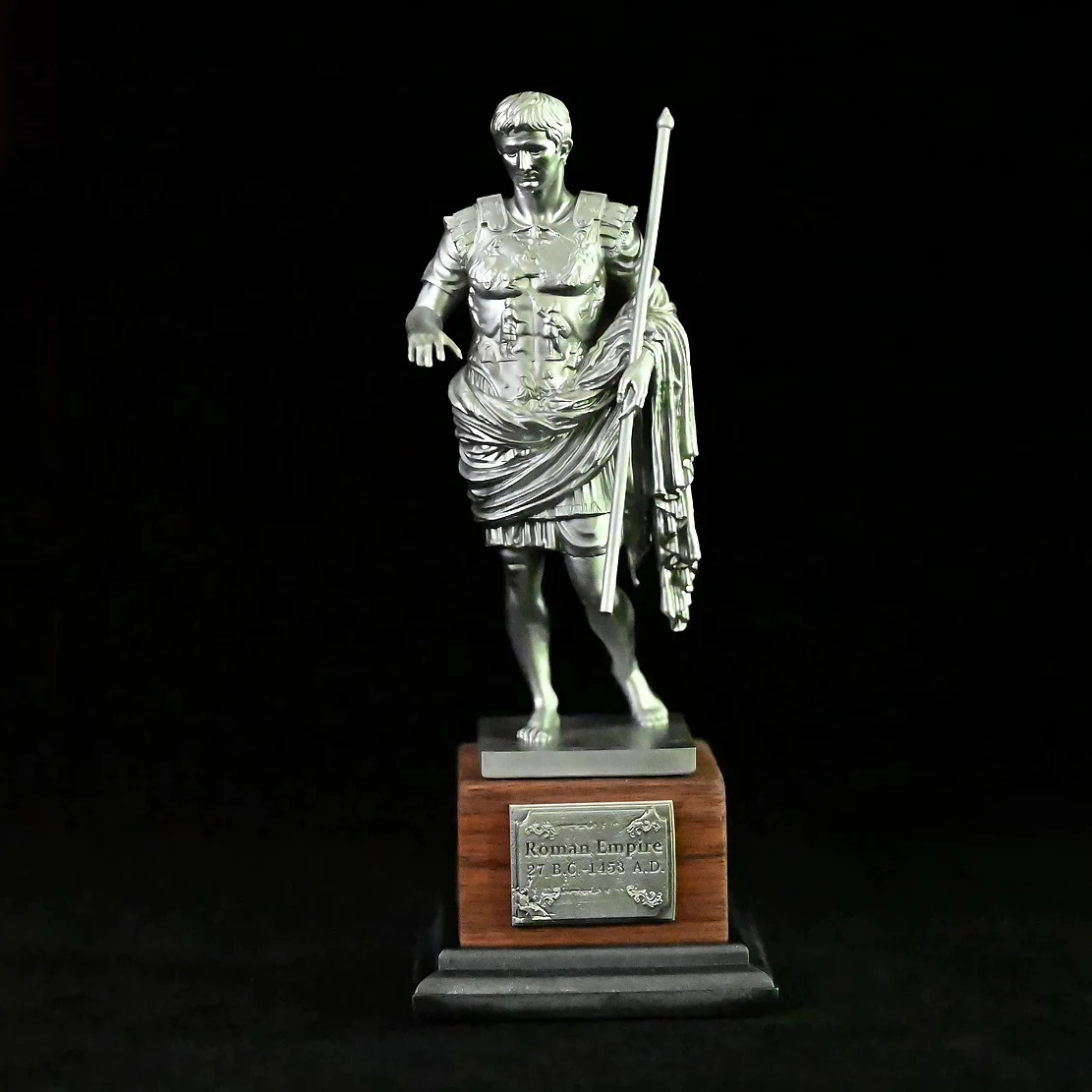 Ancient Roman Officer Statue 140mm - Resin Soldier Figurine Home Office Desk Decor