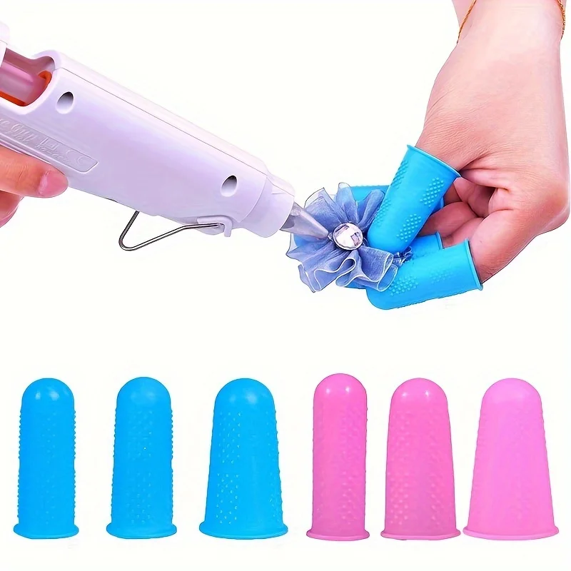 6pcs Hot Glue Gun Finger Protectors, Silicone Finger Protectors, Finger Protectors, Finger Protectors