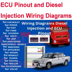 ECU Pinout and Diesel Injection Wiring Diagrams for FORD  for TOYOTA for NISSAN for HYUNDAI for IVECO for LAND ROVER for MERCEDE