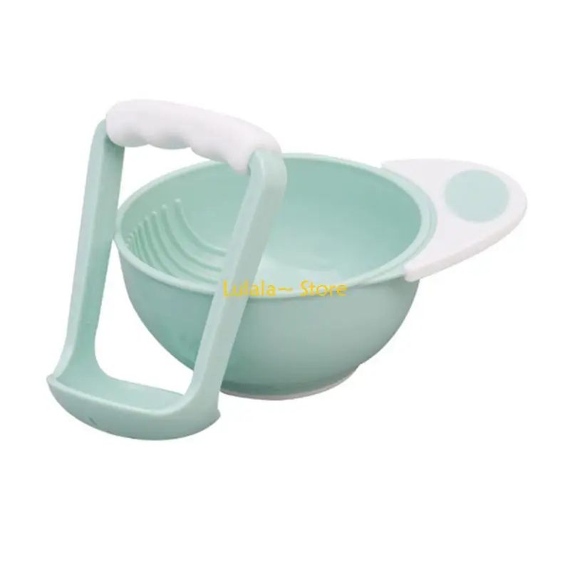

Y4QA Toddler Grinding Mill Bowl with Bowl Handle Vegetable Puree Masher Bowl