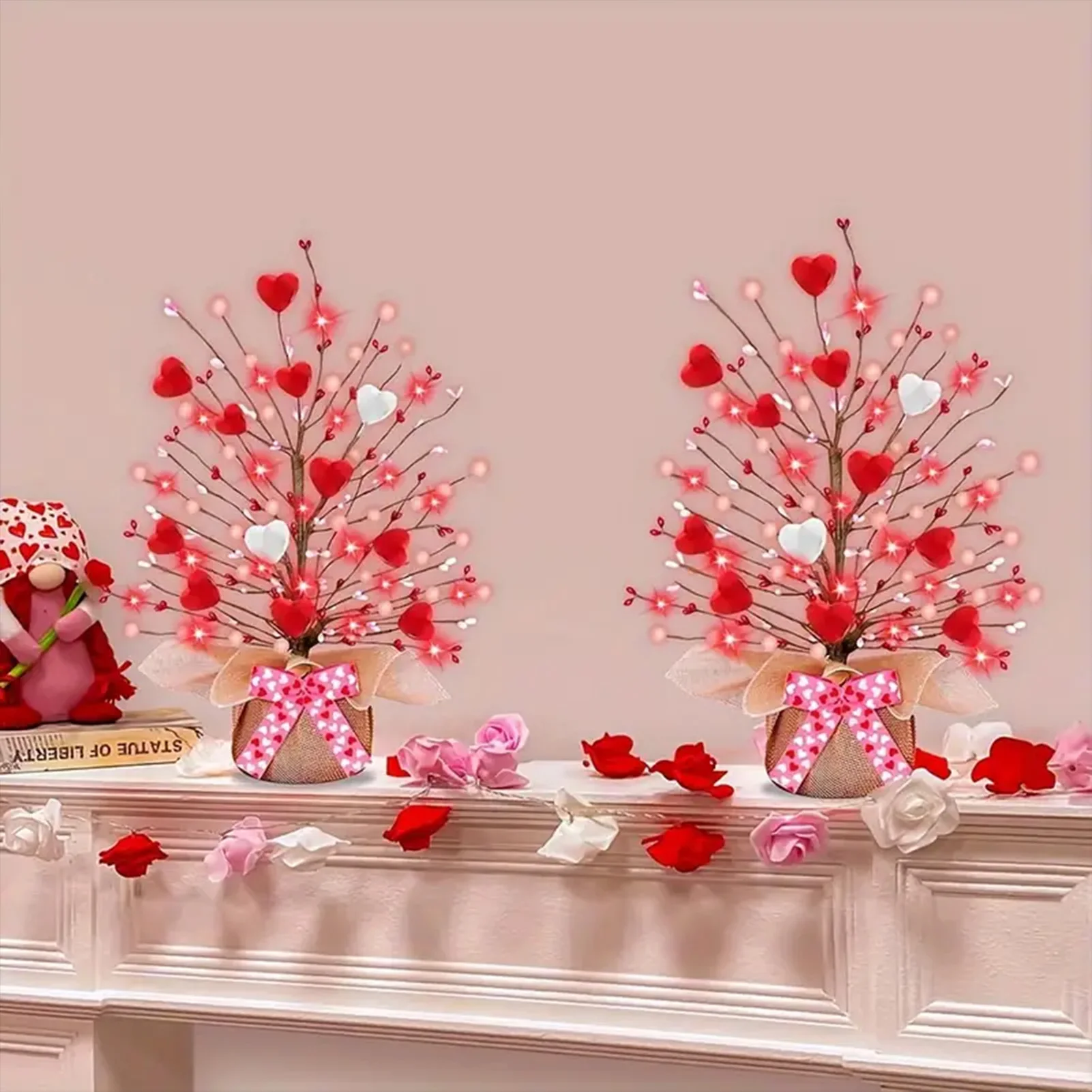 

Artificial Heart Shaped Picks Add Warmth and Festive Cheer Festival Home Decor Suitable for Anniversary Meaningful Day