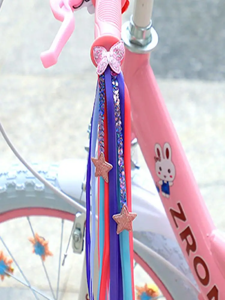 AliExpress NONE Kids Bike Handlebar Streamers Kids Scooter Handlebar Ribbons Streamers Handle Flowing Colorful Tassel Accessory For Kids Bicycle