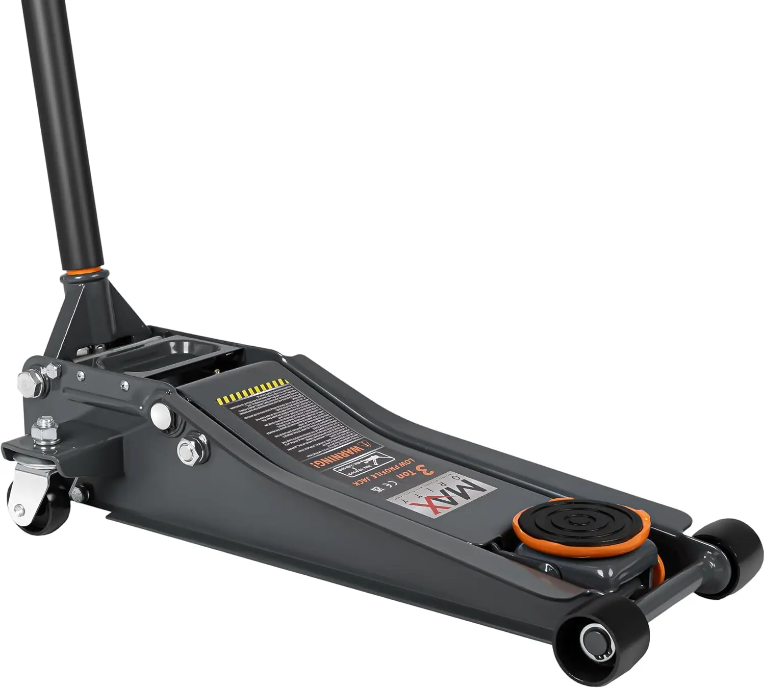 3-Ton (6600lbs) Low Profile Hydraulic Heavy-Duty Steel Floor Jack with Dual Pistons Quick Lift Pump, Home and Workshop Car Maint