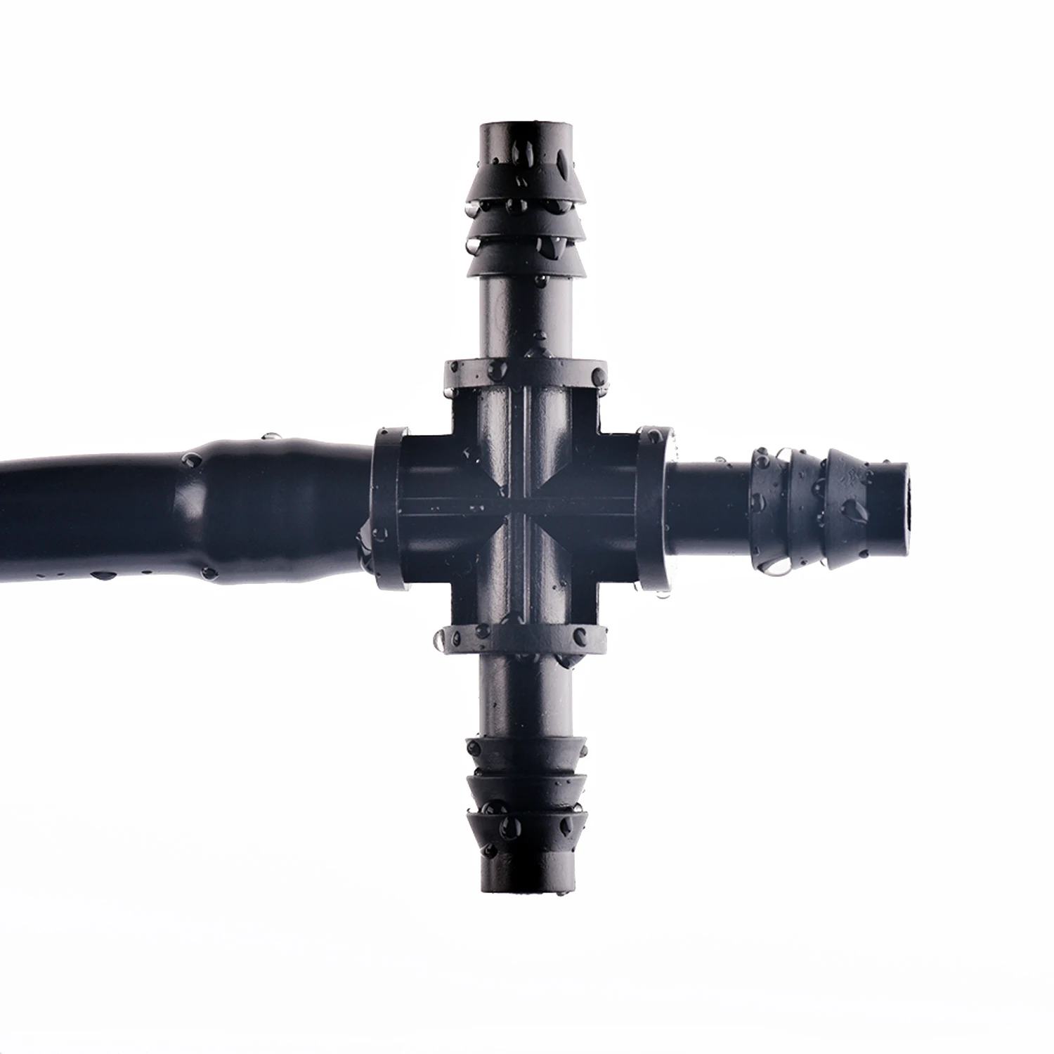 10Pcs Hose Watering Reducing Pipe Adapter 8/11mm 4-Way Double Barb Hose Connector 4/7mm Tube Joint Garden Garden Irrigation