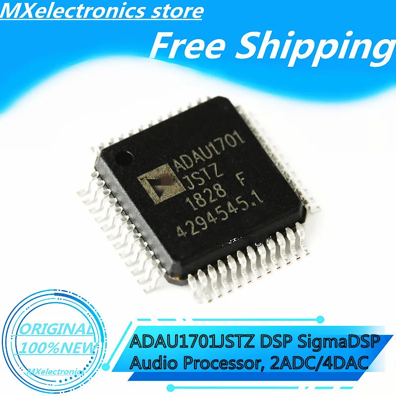 2PCS-5PCS/LOT 100% New ADAU1701JSTZ ADAU1701 JSTZ QFP-48 DSP SigmaDSP Audio Processor, 2ADC/4DAC