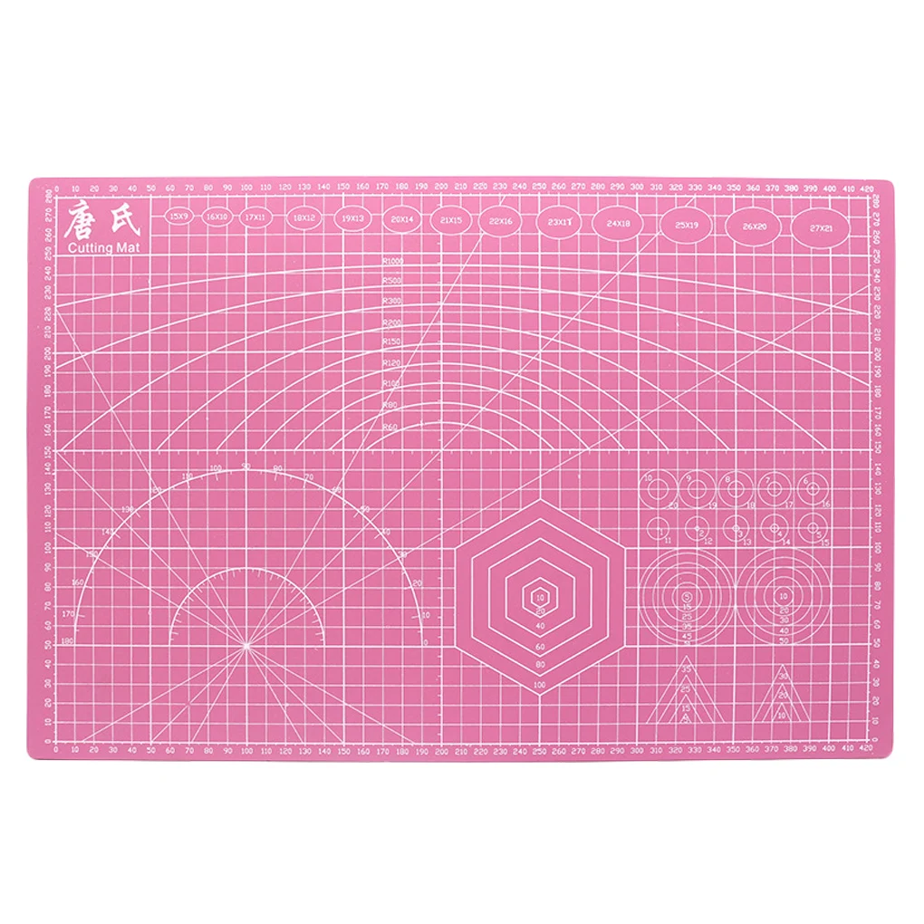 

A3 Art Self Healing PVC Engraving Mat Double Sided Board for Craft Fabric Quilting Scrapbooking Project - Pink