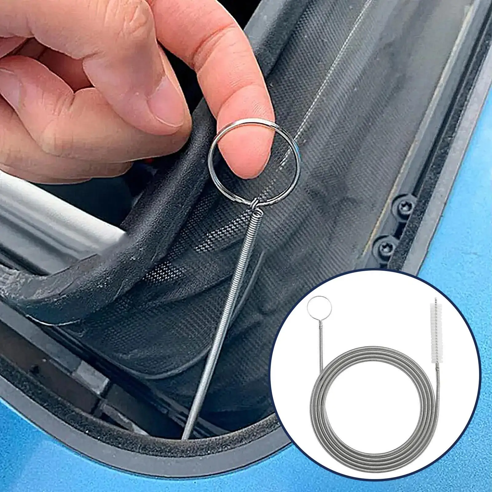 150cm Car Sunroof Drainage Hole Dredger Door Pipeline Cleaning Brush Oil Tank Drainage Pipe Plugging Special Cleaning Tool