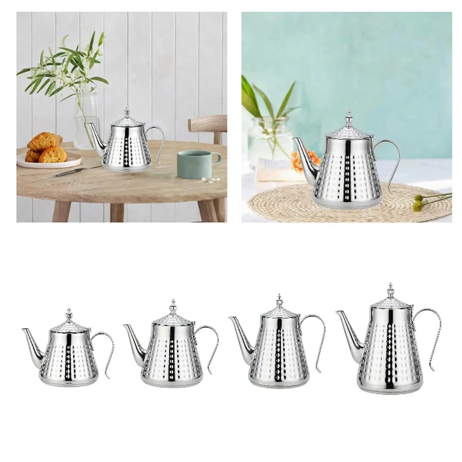 

Stainless Steel Tea Kettle Loose Leaf Tea Maker for Home Office Dinner