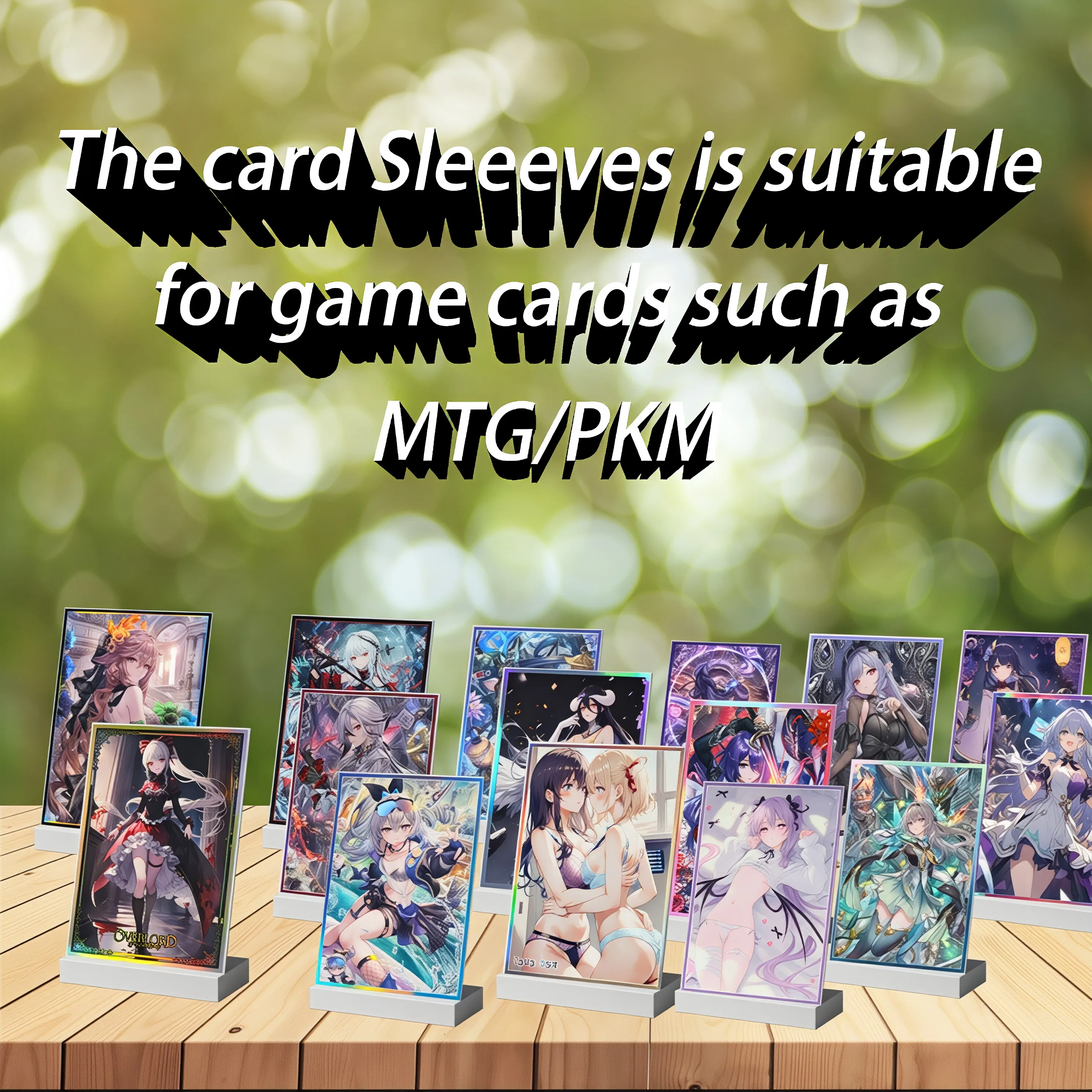 60pcs 67x92mm Holographic Anime Card Sleeves All kinds of Anime Styles Top-quality for MTG/PKM/TGC Game Cards Trading Protective