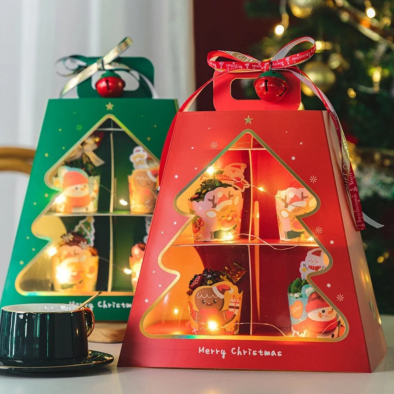 50pc Christmas Panettone Paper Mold Gingerbread Man Muffin Cupcake Paper Cups Santa Claus Cupcake Liners Baking Cup Wrap Navidad