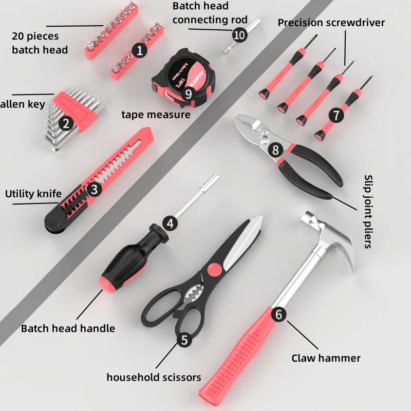 Spot special cross-border e-commerce 39 sets of household hardware combination tool set carbon steel set of hand tool box