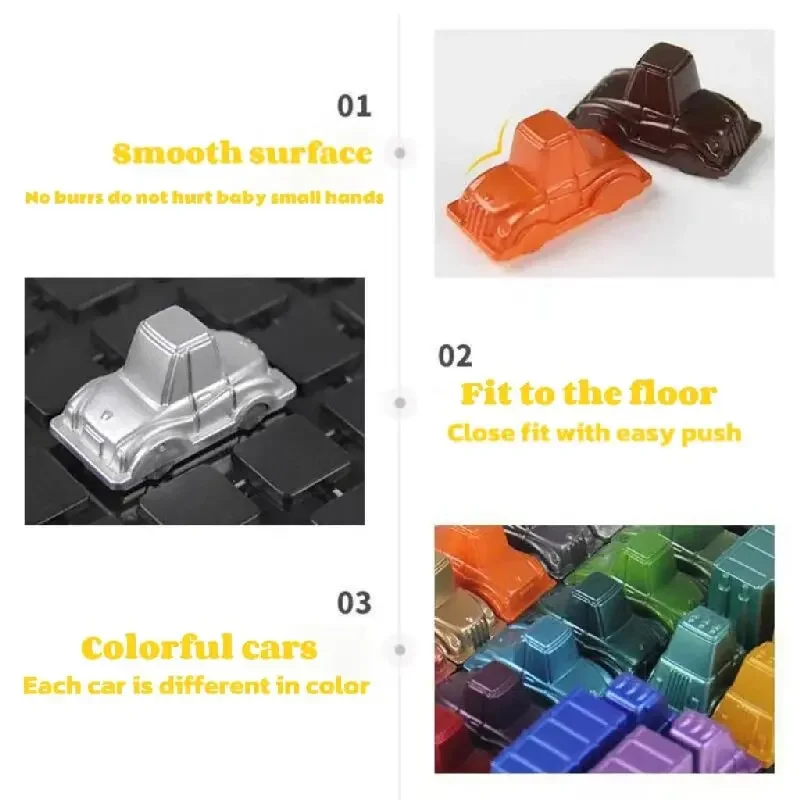 لغز حركة المرور الاندفاع لعبة سباق الاندفاع ساعة سيارة مثيرة للاهتمام الطريق المنطقي التفكير لعبة سطح المكتب ألعاب ألغاز للأطفال