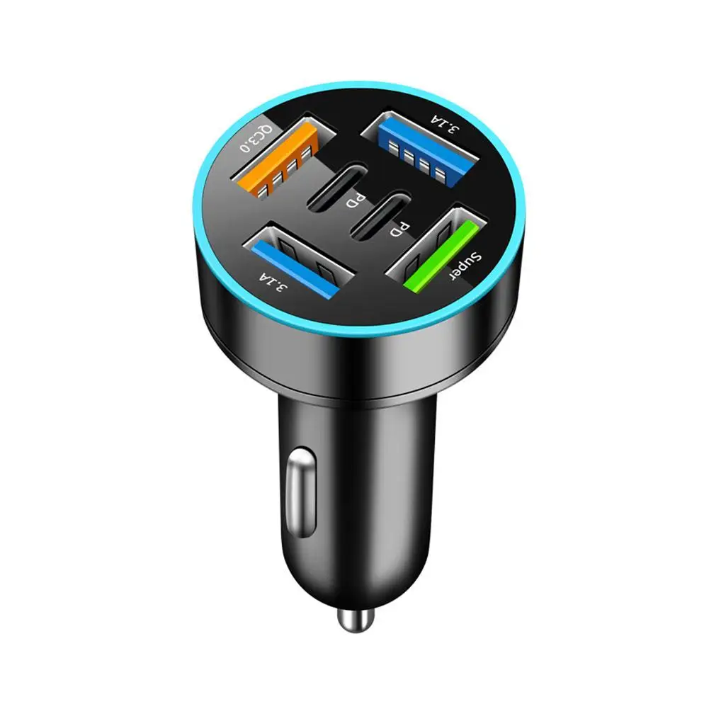 66W Car Charger Type C PD USB Fast Charging Auto Mobile Phone Adapter For IPhone QC 3.0 Car Charger