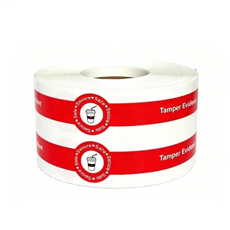 NEW HOT In Stock-Tamper Evident Seals Stickers 500Pcs Safe Secure For Drink Lids 1X9 Inch-Food For Freshness Labels