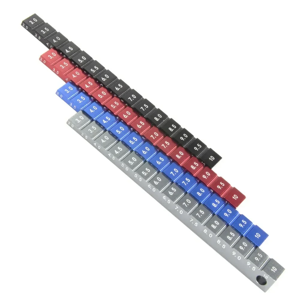 

Chassis Ride Height Gauge Aluminum Alloy 3‑10mm Rc Car Droop Gauge Accessories for 1/10 RC Drift Car
