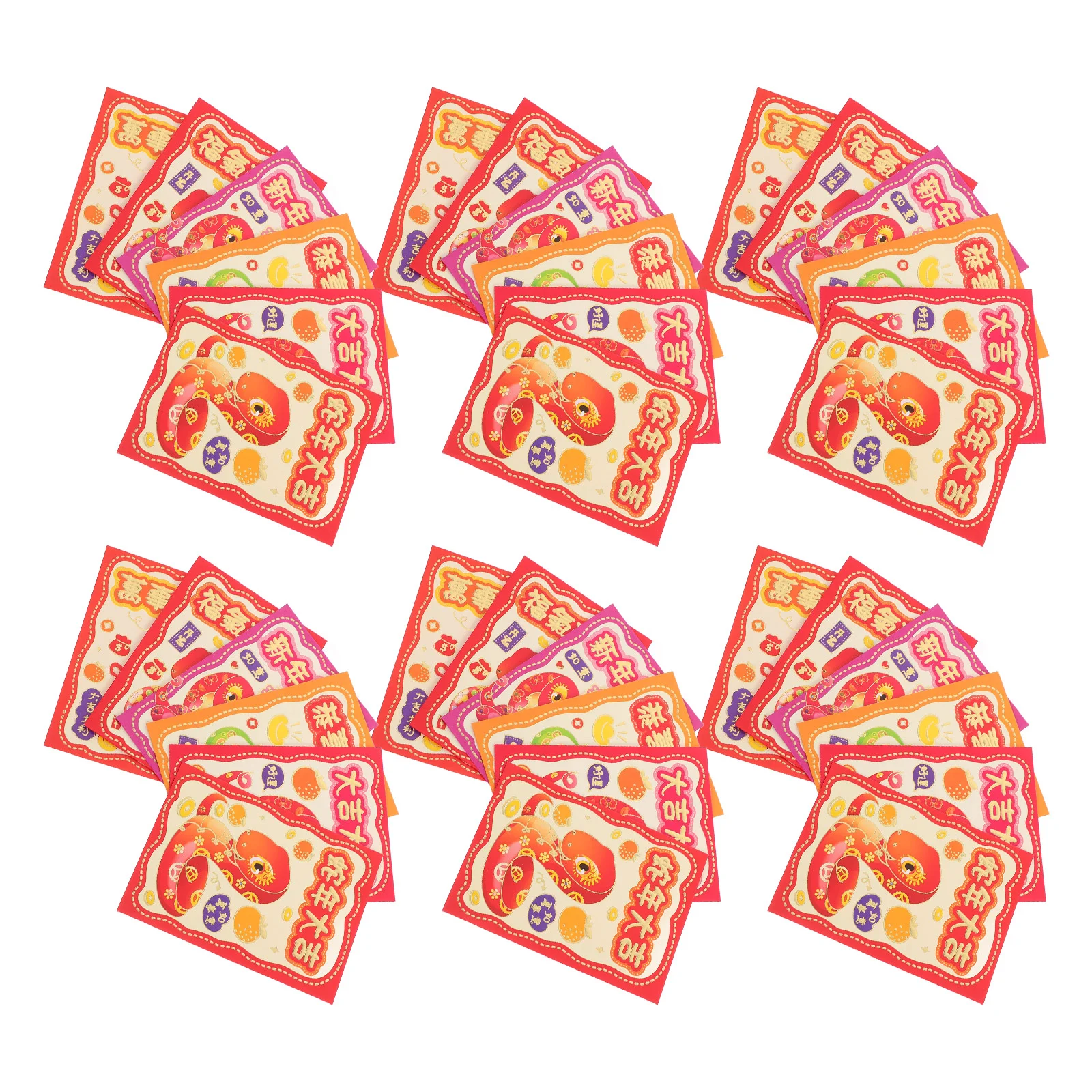 

36 Pcs New Year of The Snake Red Envelope Money Bag Paper Spring Festival Packet