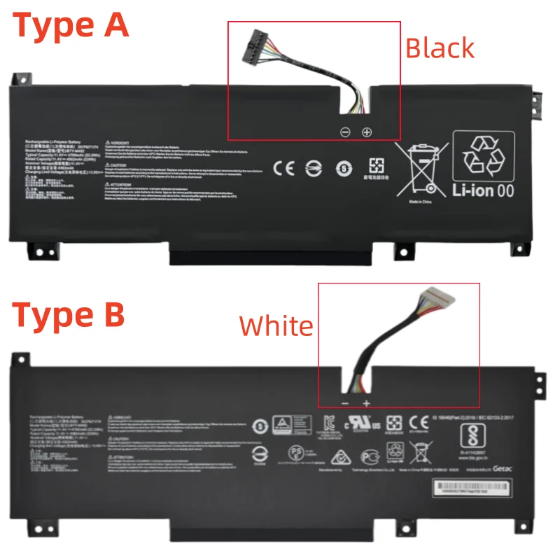 11.4V 53.5Wh 4700mAh New Laptop Battery BTY-M492 For MSI Sword 15 A11UD A11UE Pulse GL66 GL76 Katana GF66 Notebook 6Cell Lithium
