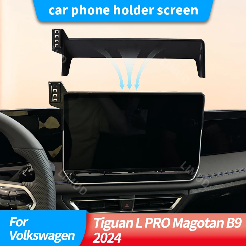 

Car phone holder screen For Volkswagen Tiguan L PRO Magotan B9 2024 Mount Suction Cup Magnet Mobile Cellphone Support Stand
