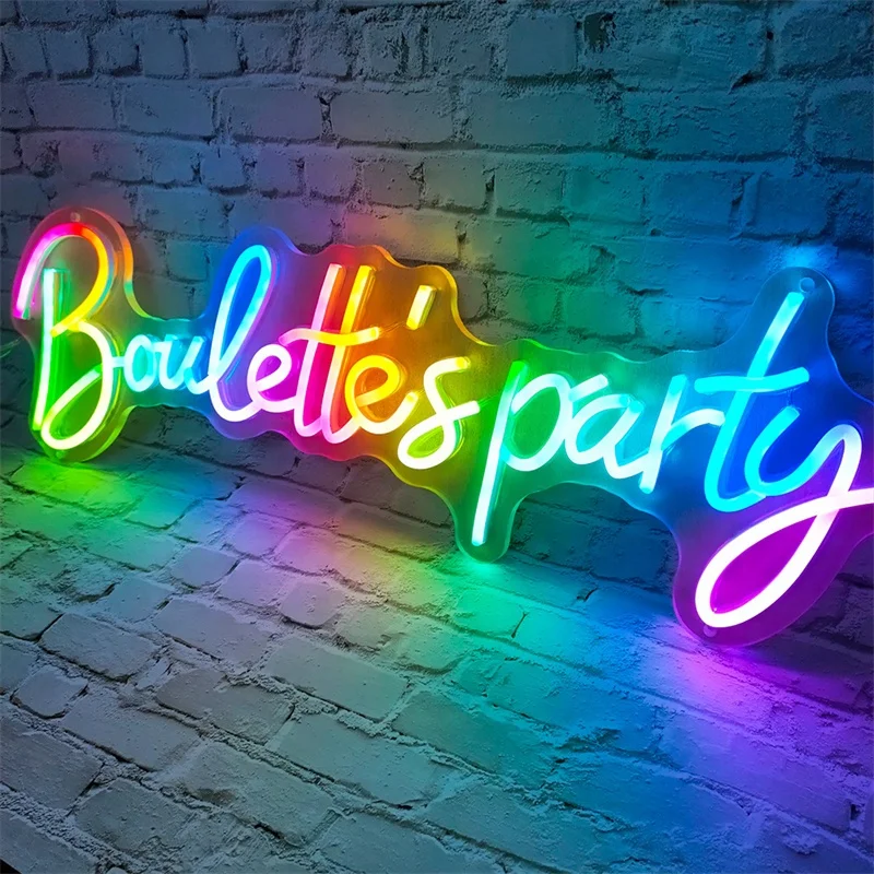 

Modern LED Wall Art Addressable RGB Colorful Flex LED Custom Neon Sign Light