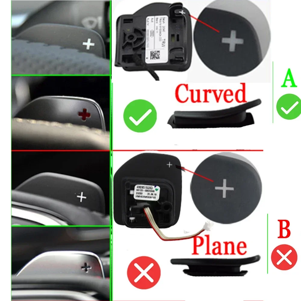 Aluminum Steering Wheel Paddle Shifter Extension for Audi A4L A6 Q7 TT TTS 2006 2007 2008 2009 2010 2011