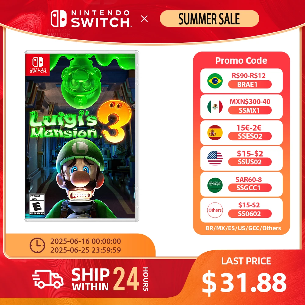 Nintendo Switch — Luigi Mansion 3, издание Stander — Игровые предложения Картридж с игрой Физическая карта