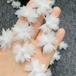 10piece off white wedding veil, top hat children's accessories DIY handmade sewing nail beads flowers