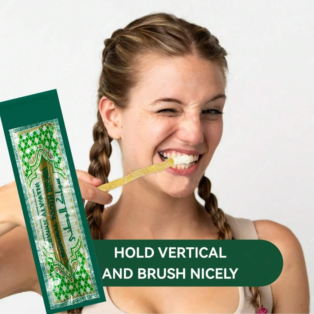 

Ультратонкая зубная щетка с натуральной веткой Miswak, органическая деревянная тонкая минималистичная нежная щетина, нежная щетина, подарок без отходов