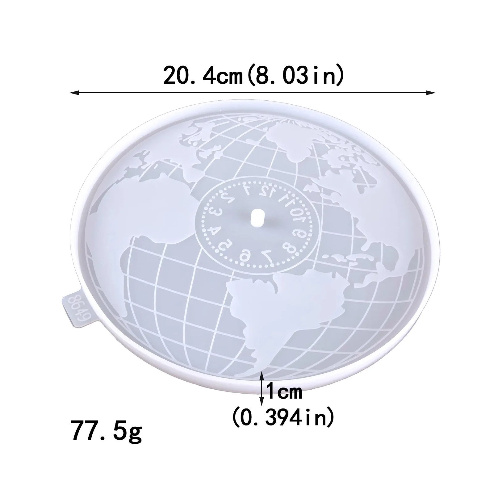 Large Round Clock Pendant Resin Mold Handmade DIY Earth Wall Hanging Decoration Jewelry Clock Silicone Mold For Resin Making