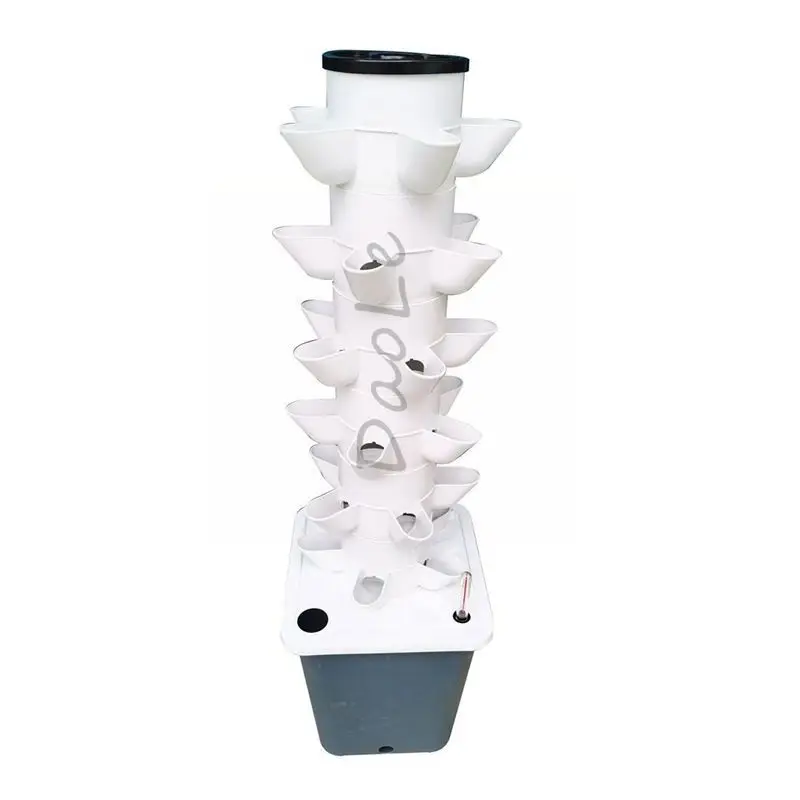 5-Hole Hydroponic Growing System Garden Balcony Vertical Tower Planters DIY Soilless Culture Grow Pot Kit Detachable Cups