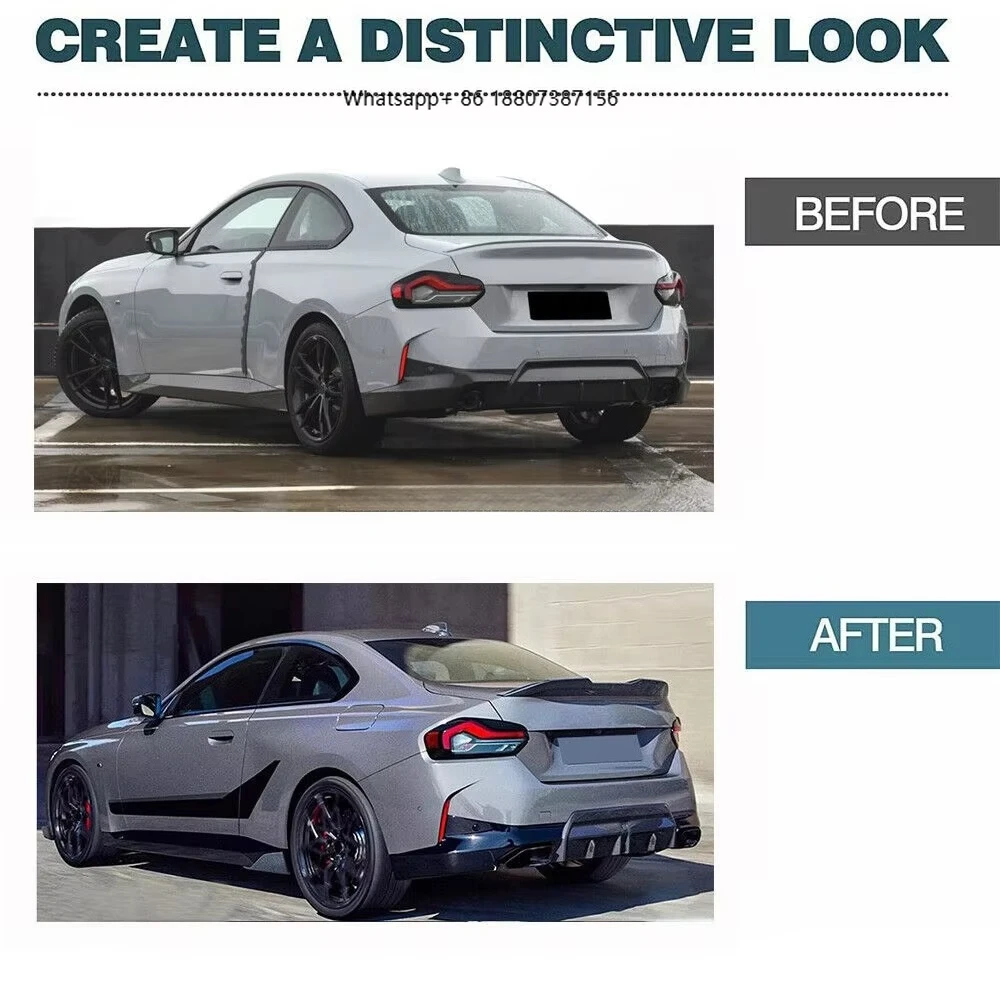 

Carbon Fiber Rear Bumper Diffuser Lip Spoiler forBMW 2 Series G42 M Sport M235i M240i 220i Coupe 2022 2023
