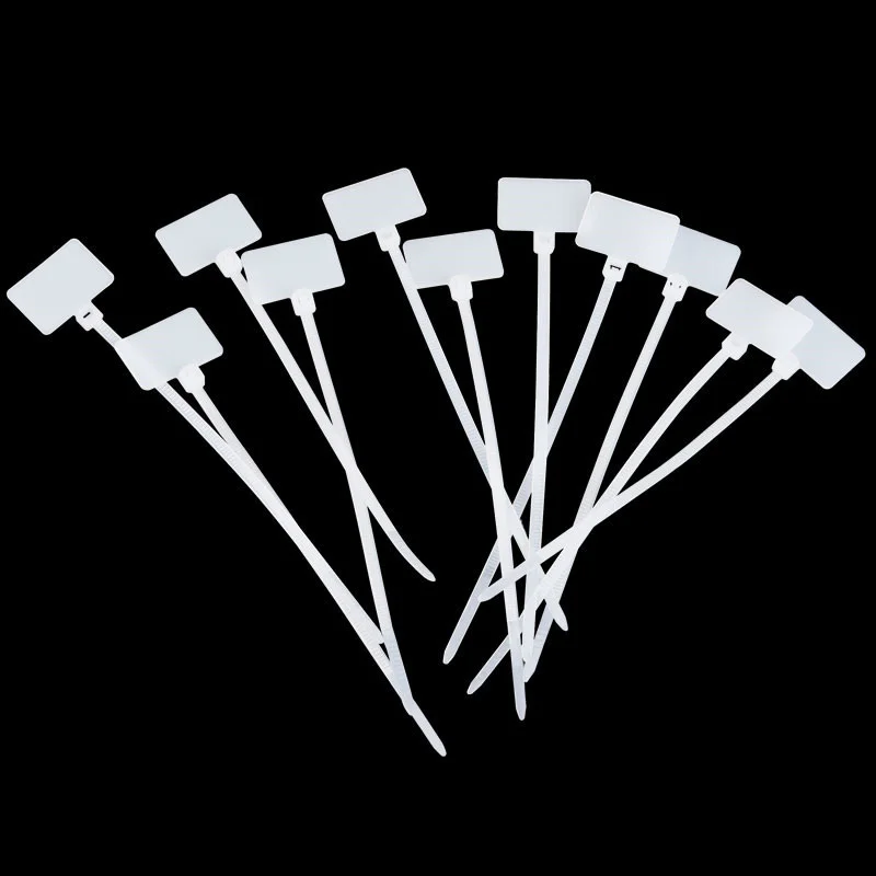 100Pcs Zip Ties Write Wire Power Cable Label Mark Tag Nylon Self-Locking Tie Network Cable Marker Cord Wire Strap Zip