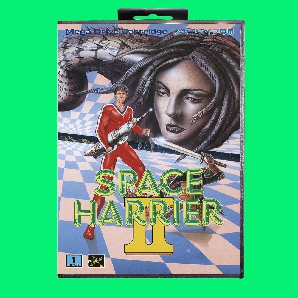 Space Harrier II Game Cartridge 16bit MD Game Card With JP Cover Retail Box For Sega Mega Drive