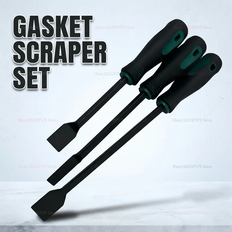 3pcs Motorcycle Gasket Scraper Set Rust Proof Engine Cleaning Kit for Car Cylinder Oil Dirt Removal Sealant Maintenance