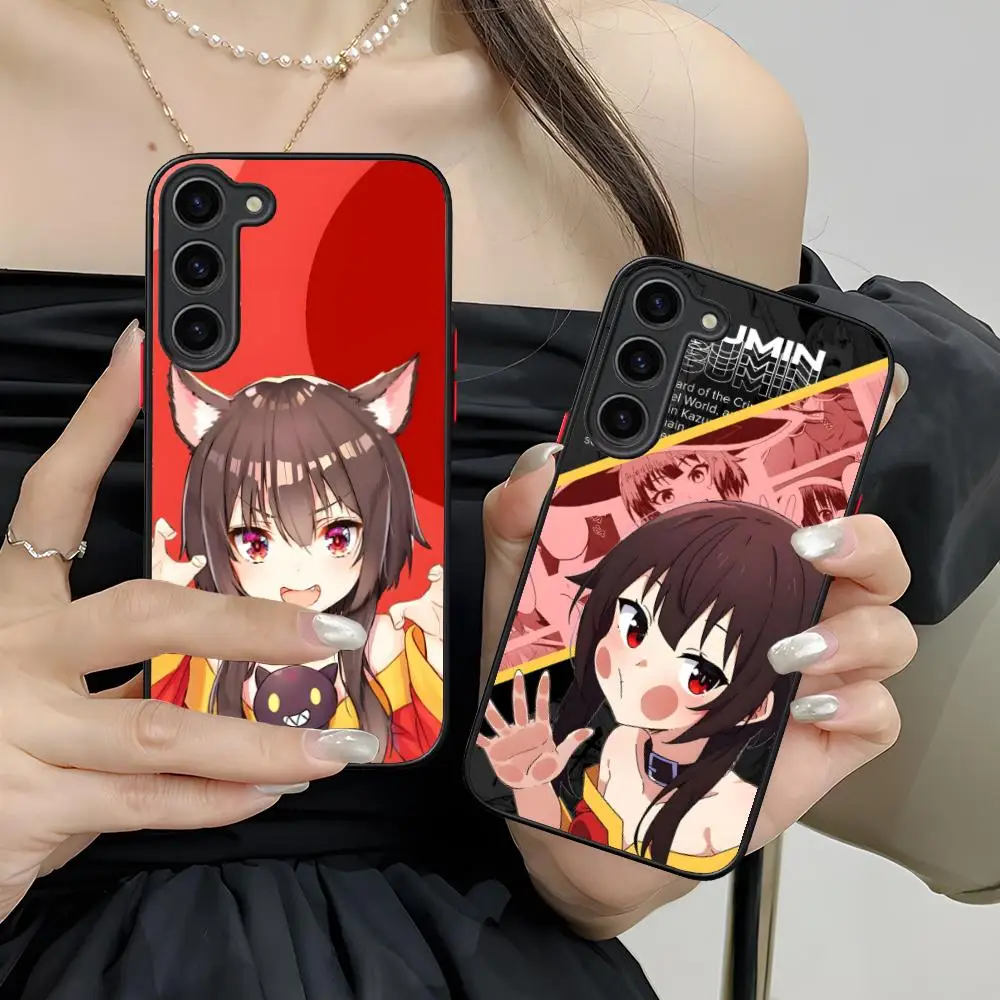 Konosuba Megumin Phone Case for Samsung Galaxy S26 S25 S24 S23 S22 S21 Plus FE Ultra Skin Feel Shockproof Cover