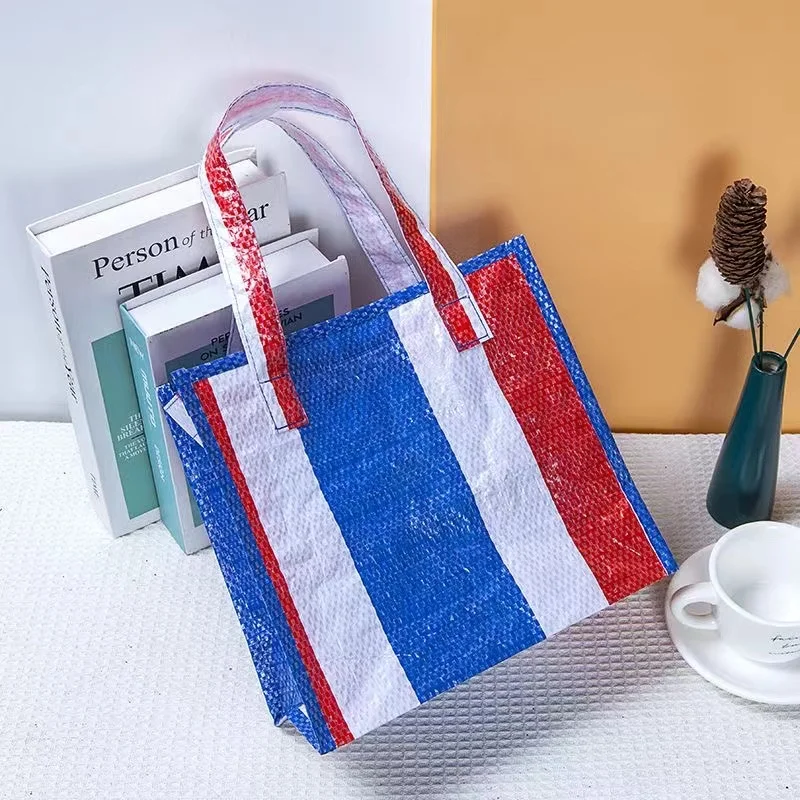 Large-capacity Waterproof Supermarket Shopping Bag Portable PP Woven Shopping Bag For Retail Stores Boutique And Supermarkets